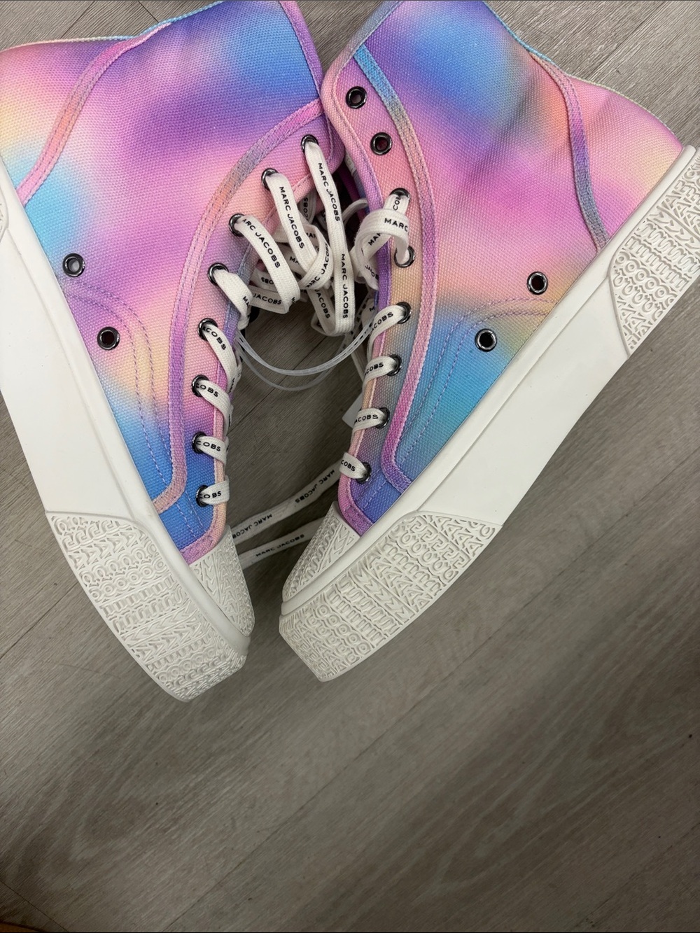 Marc Jacobs Pastel Gradient High-Top Sneakers - Pink, Blue, Purple 39